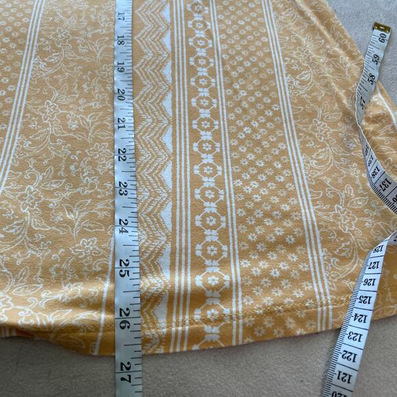 Torrid Yellow & White Border Cutaway Tank Floral Stripe Size 00 (M/L10) - Picture 9 of 10